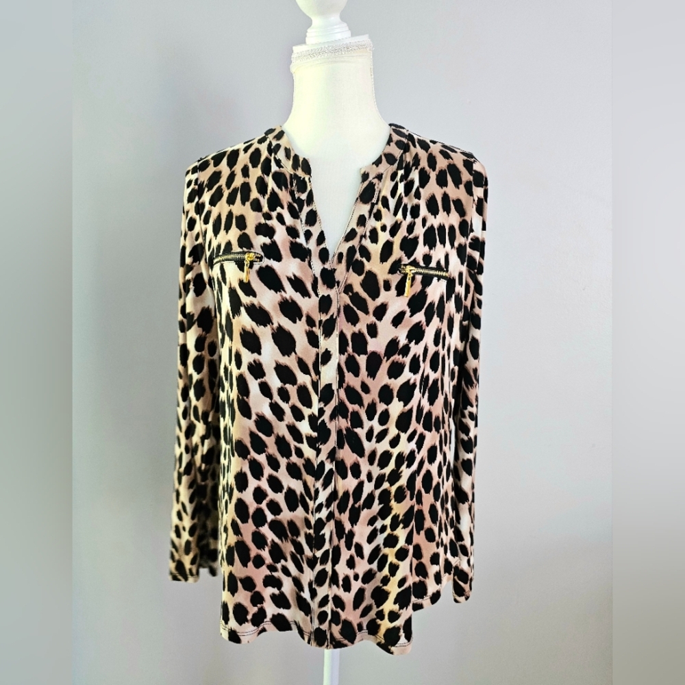 INC Leopard Print Longsleeve Top - Picture 2 of 7